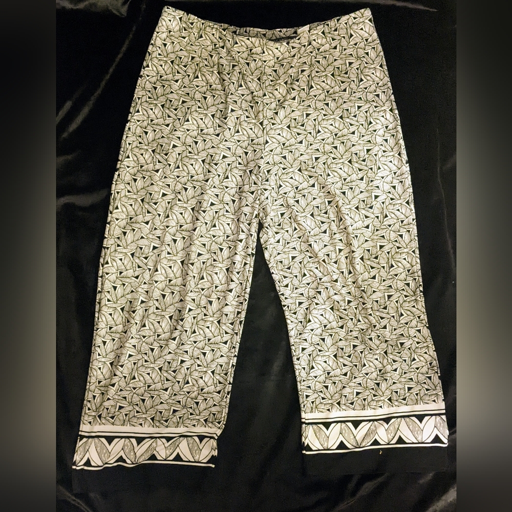Coldwater Creek Black and White Patterned Pants- XL